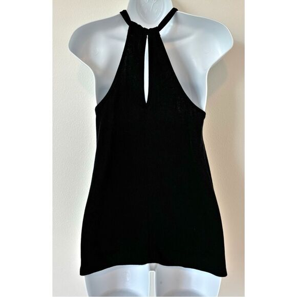 Design Lab Lord & Taylor Black Keyhole Halter Top | Size S | NWT - Picture 6 of 11